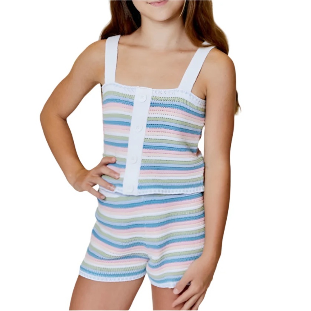 BUTTON CROCHET TANK SET - CANYON COMBO
